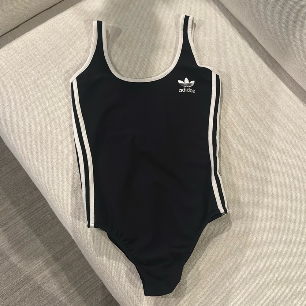 Adidas black bodysuit, new without tags